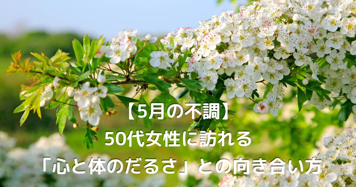 5月に咲く季節の花々（コデマリ）がやさしく風に揺れる風景